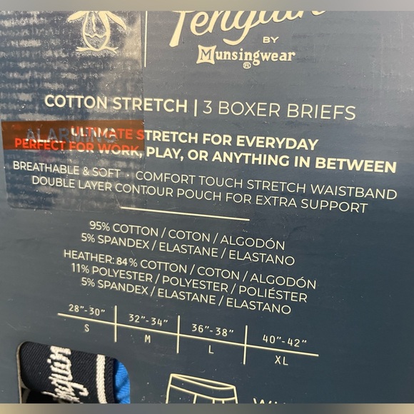 New in Box ORIGINAL PENGUIN Intimates 3 Pack Navy Boxer Brief Underwear size S - Picture 5 of 6